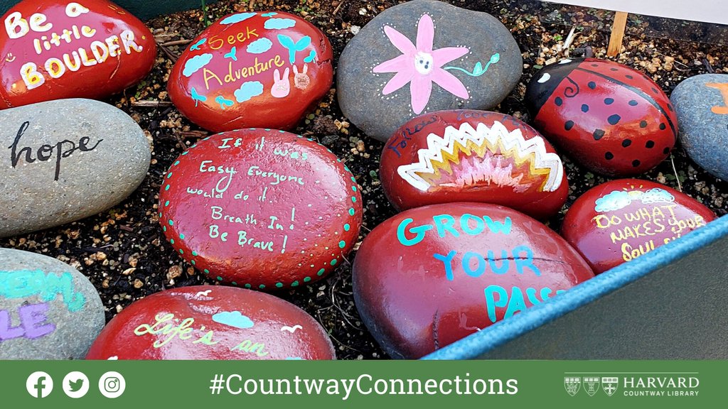HMSCountway's tweet photo. Got 5 minutes? Want to help brighten someone's day? Stop by the Countway #makerspace today & every Wednesday 12-2pm to paint an inspirational rock as part of #TheKindnessRocksProject! π #countwaycares #welcometoyourlibrary @HarvardMed @HarvardChanSPH @HMSpostdoc @HarvardGSAS https://t.co/Zoq0iEOdVX