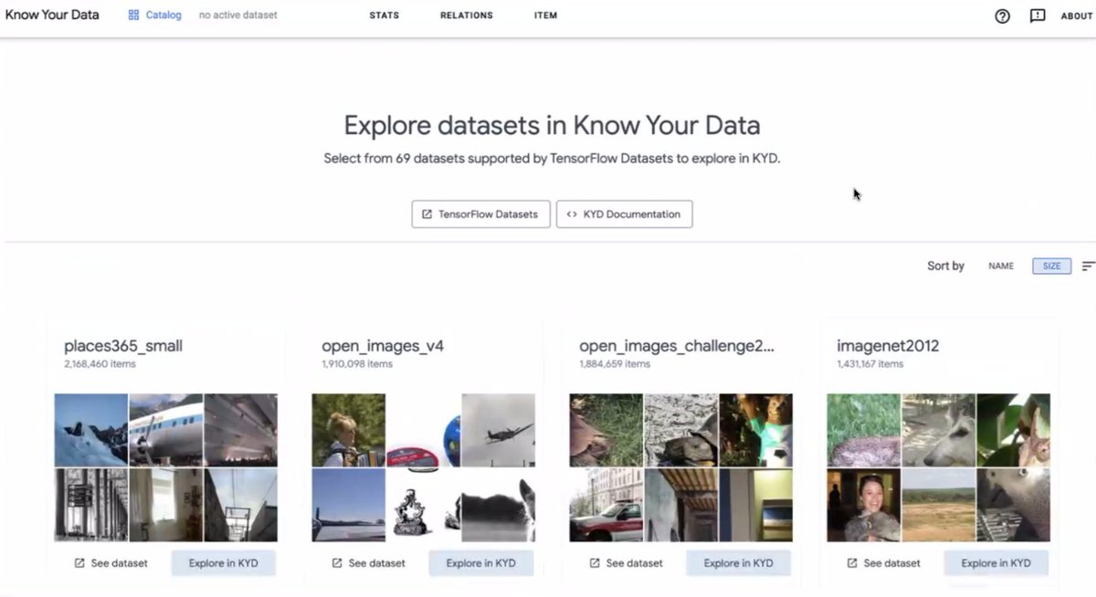 Understanding the distribution of your training data helps improve AI models and address AI biases -- try out 'Know your data' by Google PAIR @Google here: knowyourdata.withgoogle.com #Justinfrastructures @viegasf & @wattenberg