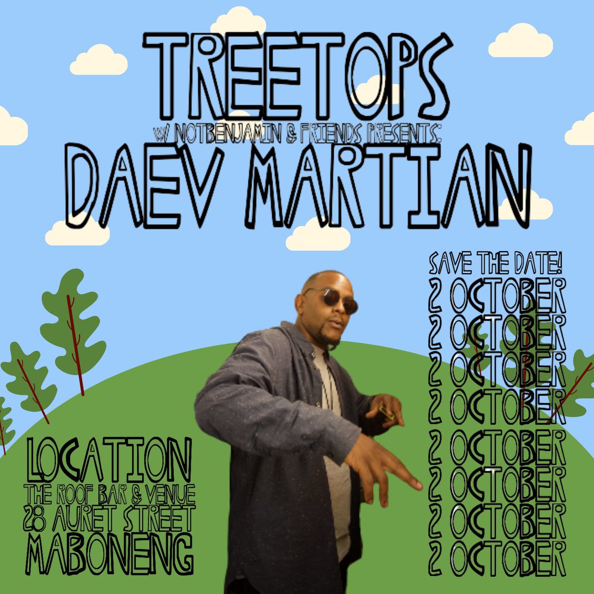 NOTBENJAMIN_'s tweet photo. 🌴TREETOPS DJ ANNOUNCEMENTS🌴

@Yolophonik 
@SoulNativez_ZA 
@DaevMartian 
@Phodii_DJ 

SONICALLY, WE’RE IN FOR A REAL TREAT HERE. I HOPE YOU’RE READY FOR ALL THIS SPECIAL EXPERIENCE!! GET YOUR TICKETS NOW! YOU DON’T WANNA MISS THIS ONE 🌇

https://t.co/6L0mGdbYlT https://t.co/DauQb3v6gE