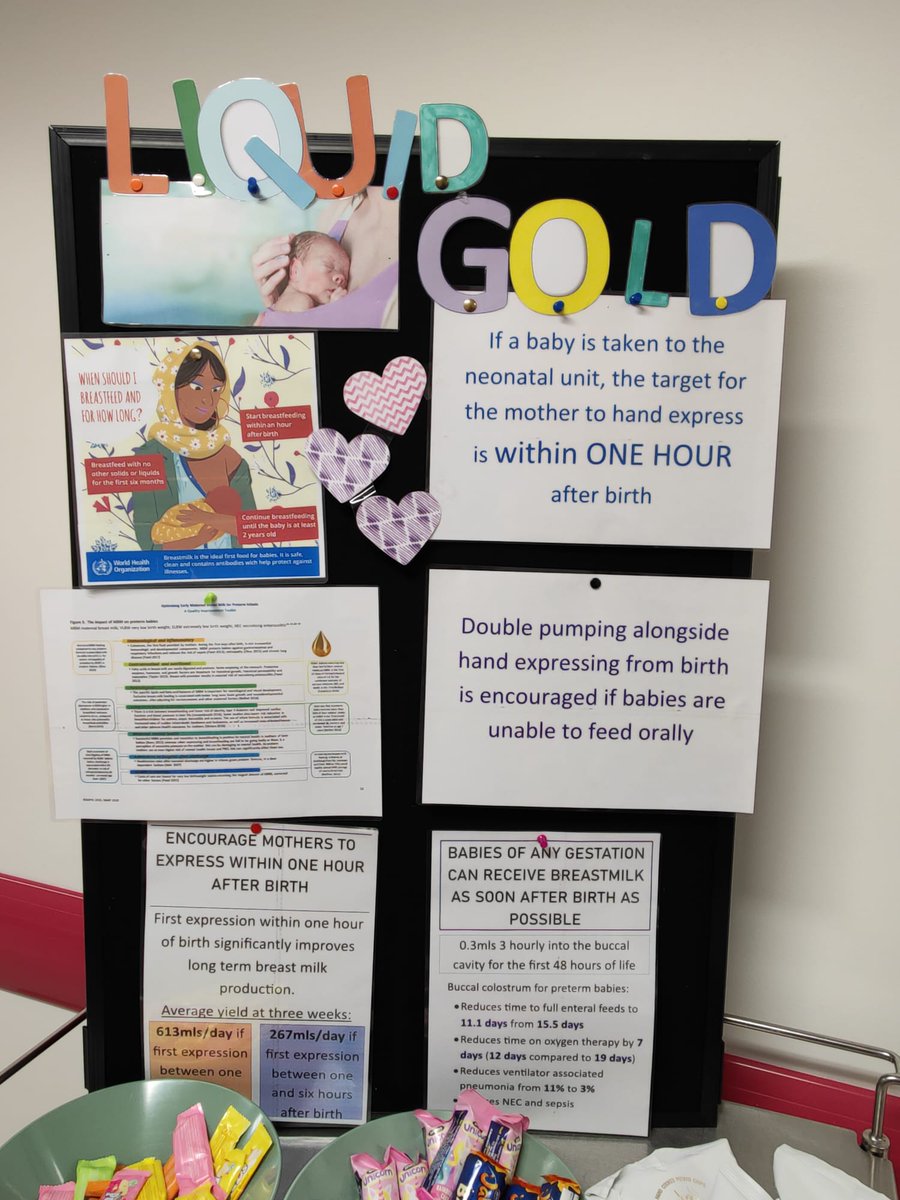 An afternoon spent talking about liquid gold colostrum to midwives, nurses and doctors at Russells Hall today 🤱🏽💛 thank you <a href="/DgftInfant/">DGFT Infant Feeding</a> and <a href="/DudleyStork/">STORK for Parents, Families and Carers in Dudley</a> 
Lots of staff really excited by the information from <a href="/BAPM_Official/">BAPM</a> 😁
<a href="/DudleyGroupNHS/">The Dudley Group</a>