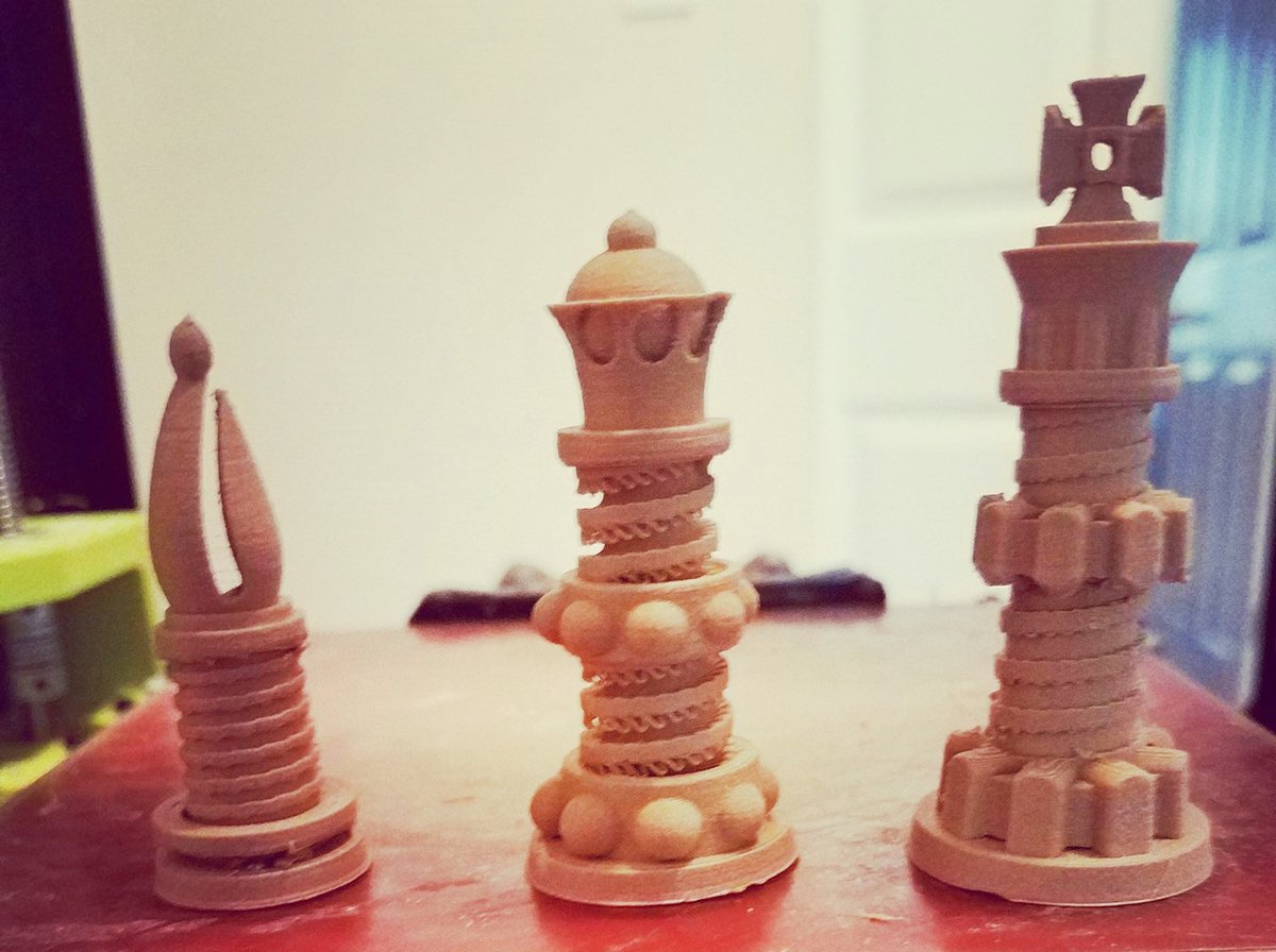 Polymaker_3D's tweet image. Thank you Twon for sharing these images with us. These gonna be the customized assemble of a chessboard. All of them are printed with PolyWood™ and the grainy texture of this filament is clearly shown in these images. Can’t wait to participate in chess with them! 🤩
#chessboard