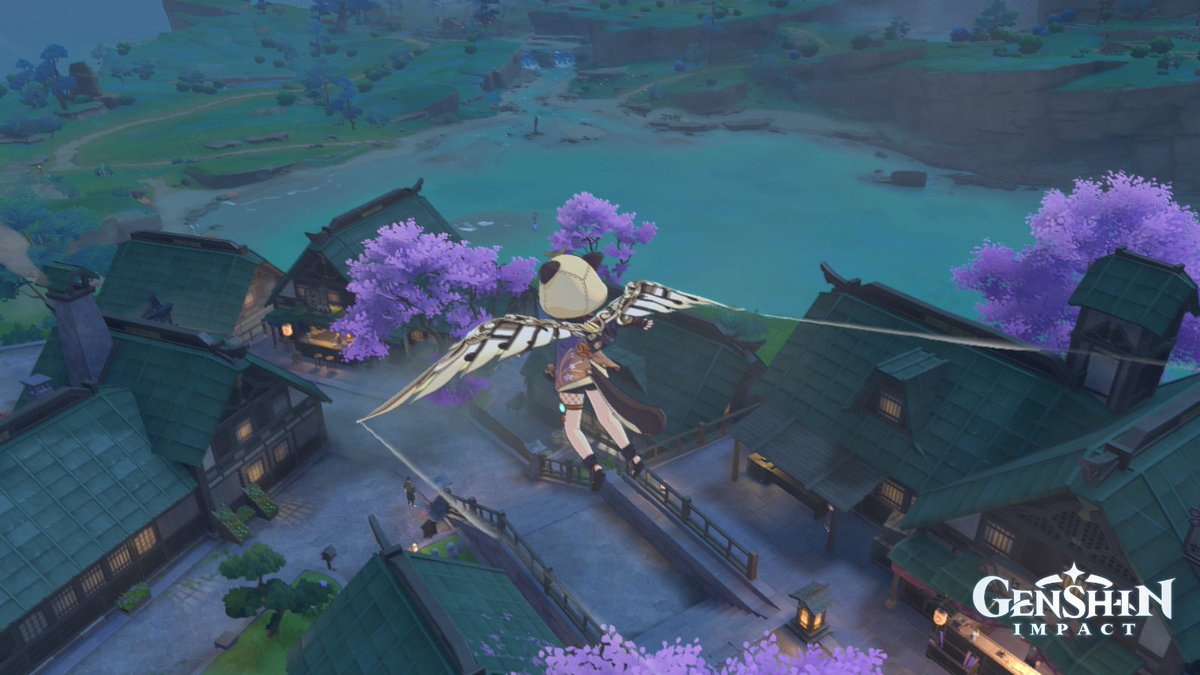 AnjoKeMo's tweet photo. New glider!! 😊😊😊

#原神 #GenshinImpact #Genshin_Impact #GenshinImpactanniversary #sayu #loli #ninja #WingsOfShimmeringGalaxy https://t.co/BEKsZWnqBq