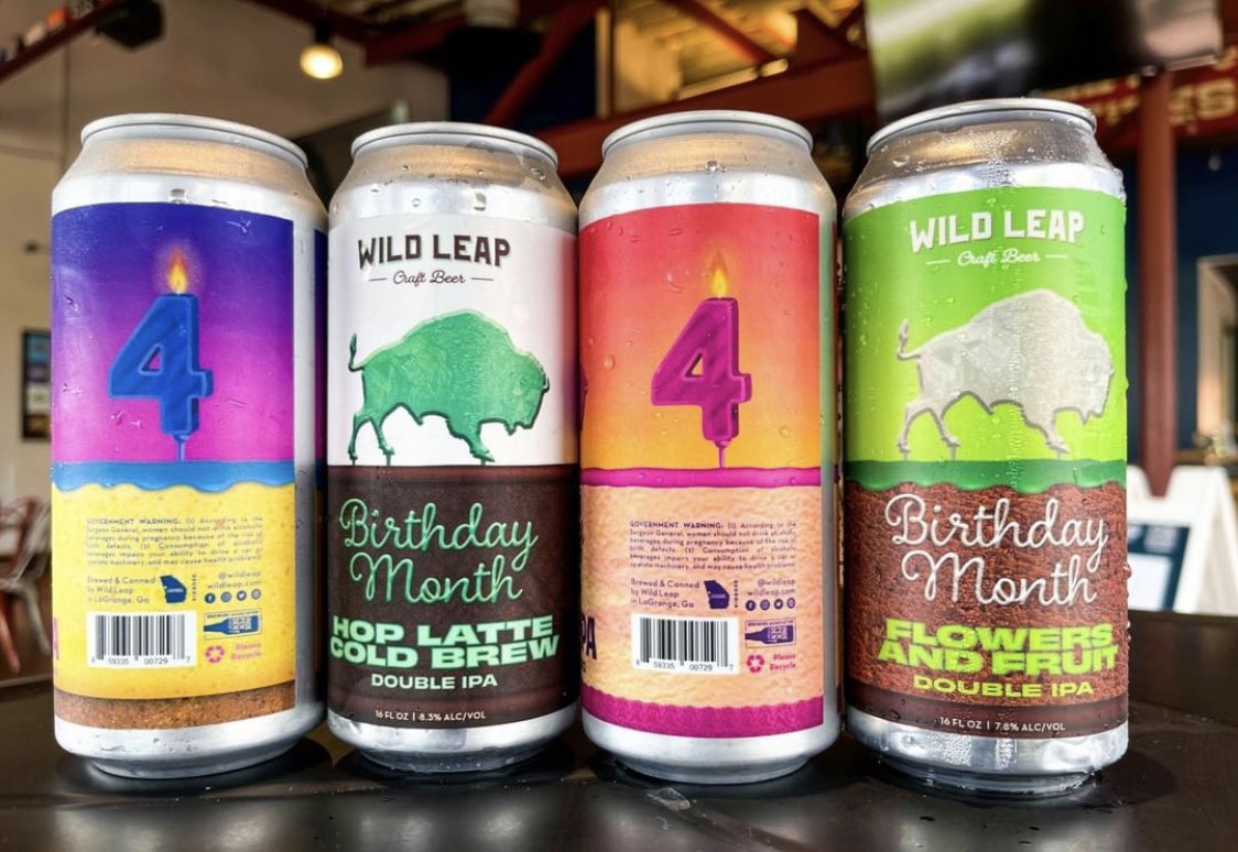 🎂Happy Birthday to you, let’s drink a cold brew 🎂 <a href="/wildleap/">Wild Leap Brew Co.</a> is celebrating 4 years with two exclusive birthday beers! Get em’ before they’re gone!