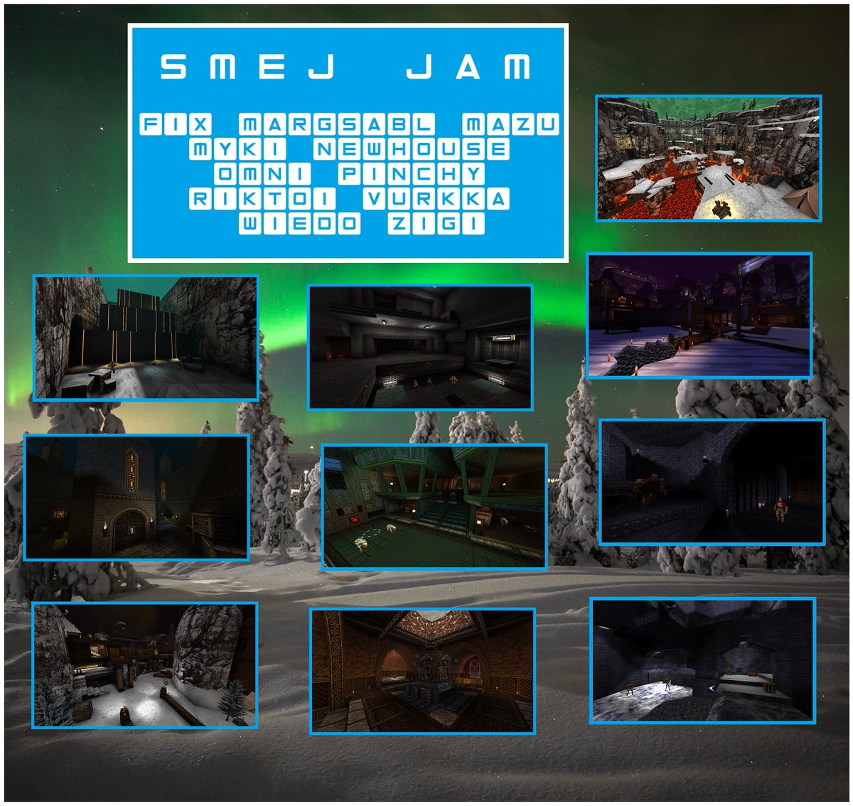 ruttozigi's tweet image. SMEJ Jam for Quake is out!
Get it here -&amp;gt; quakeworld.fi/files/mappacks…

#Quake #leveldesign #mappack