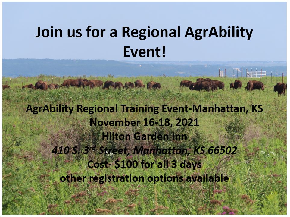 NatlAgrAbility's tweet photo. This workshop will focus on farmer stress, working with VR, veteran farmers, business planning and helping farm families recover from a crisis.  The third day will feature tours.
Click here for more information and to register: https://t.co/vMxQzeYnG0 #AgrAbility #NIFAimpacts https://t.co/cjuMyHtPll