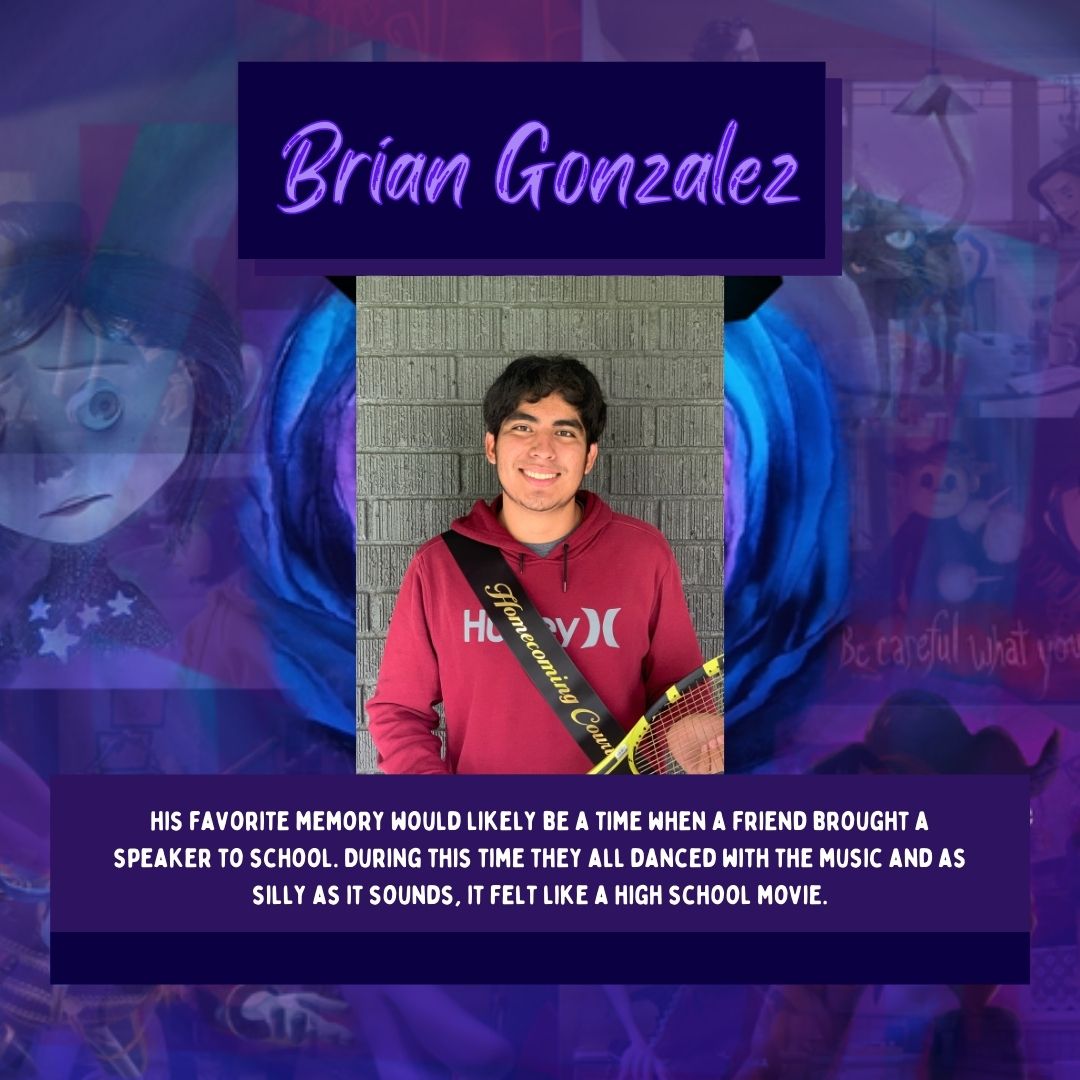 Homecoming Court- Meet Brian Gonzalez & remember to vote for your Homecoming Royalty TOMORROW at lunch in the quad. Please bring your student ID or CA ID to vote!