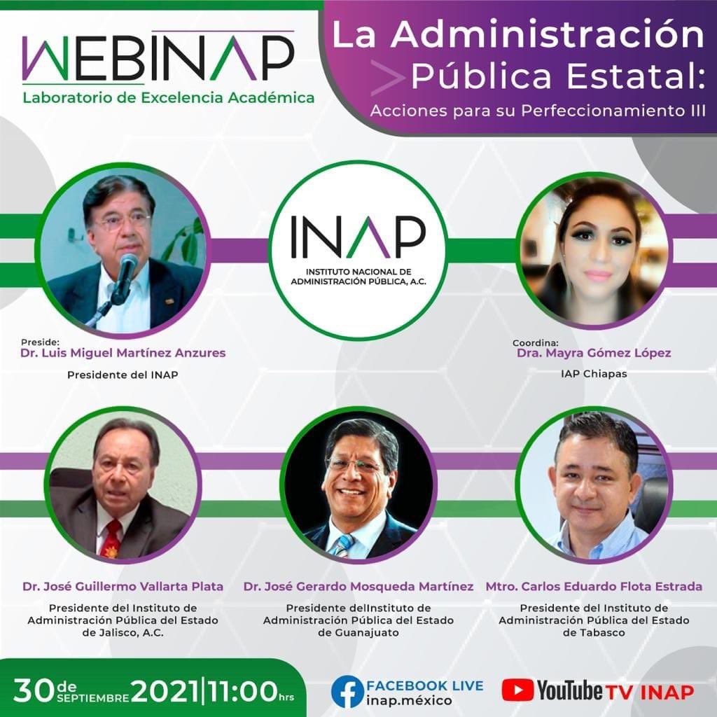 Para cerrar el tema sobre "Administración Pública Estatal", organizamos junto al #SistemaINAP un #WebINAP donde analizaremos las acciones que se deberían tomar en cuenta para conseguir su perfeccionamiento.

📌🕚 MAÑANA a las 11:00 am | 🔴 Facebook Live / YouTube