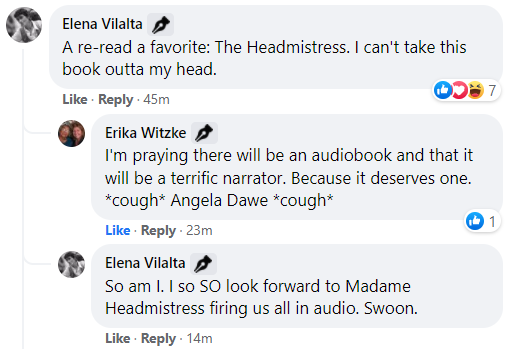 Regular day today.... just answering a question about fave book for the month...  It's a re-read. Also: Audio?
@McKayUndercover