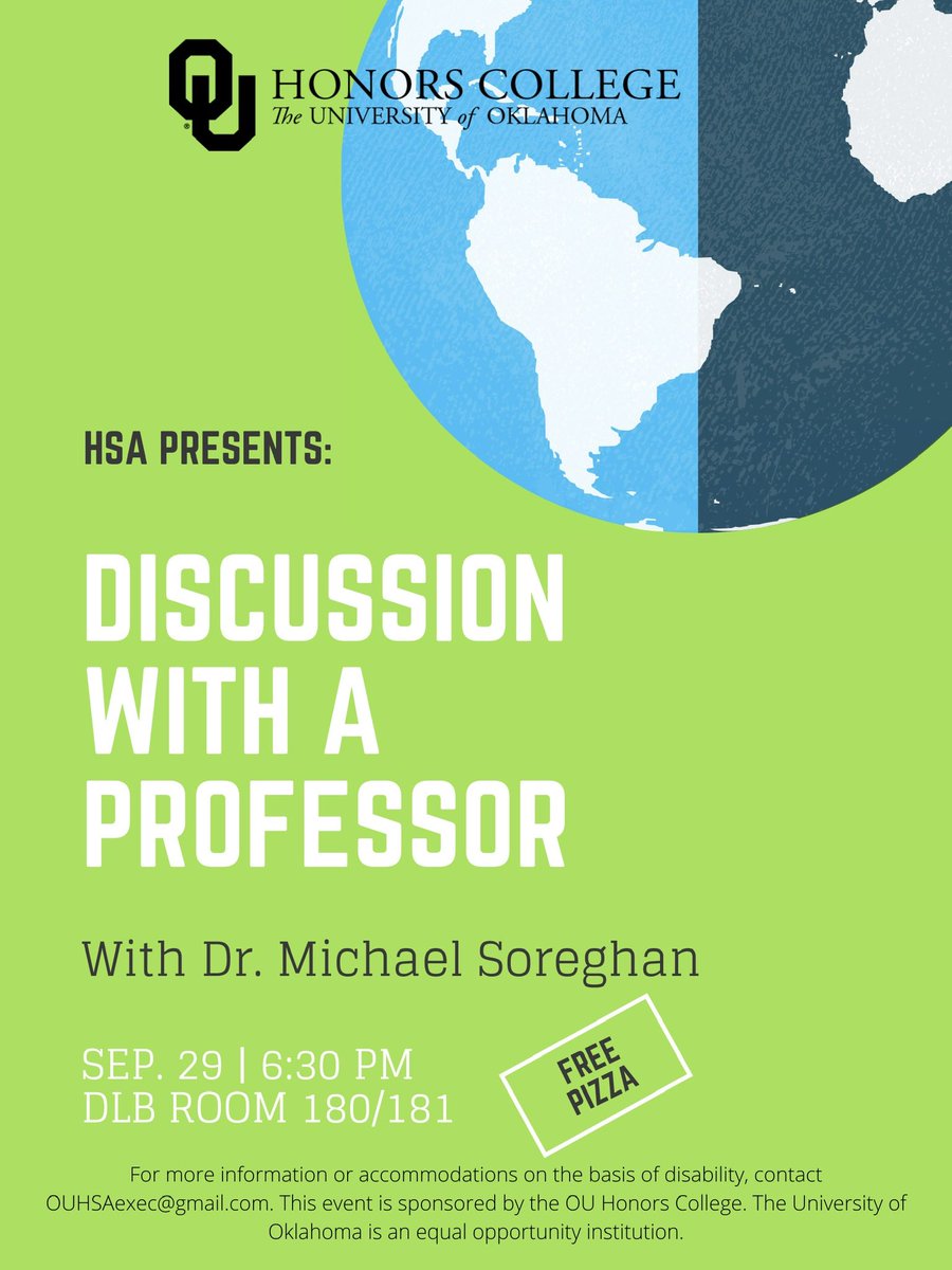 TONIGHT! 6:30! DLB 180/181! FREE PIZZA 🍕! GREAT DISCUSSION!