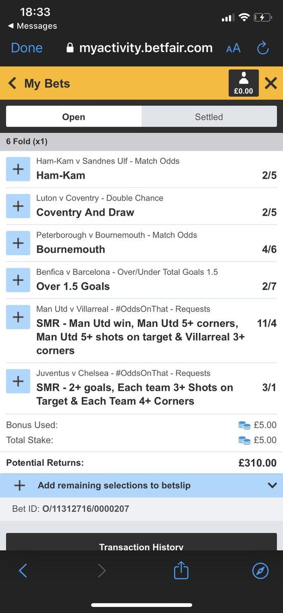 ThomasTipsy's tweet photo. @TheBadManTips gone for the lot from my fiver bonus funds I had from yesterday’s bets https://t.co/SfrRetE3zN