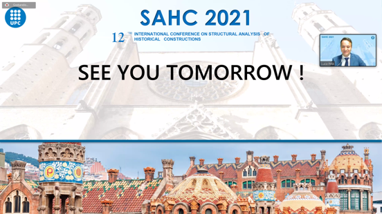 2020Sahc's tweet image. 🔹See you all tomorrow for #day2 of #SAHC2021 conference.

#SAHC2020 #conference #monitoring #resilience #culturalheritagebuilding
