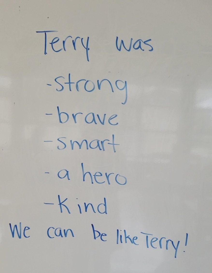 MmeFranceM's tweet photo. Our @FeatherstonPS Kindergarten students reflected today on how we can #tryliketerry @OCDSB https://t.co/9XQlCU414X