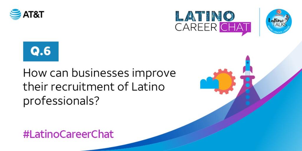 LifeAtATT's tweet photo. Businesses play a vital role as they continue working with, and supporting, the communities around them. For question six, we look to how this relationship can evolve. #LifeAtATT #LatinoCareerChat https://t.co/yZfvuD8I6p
