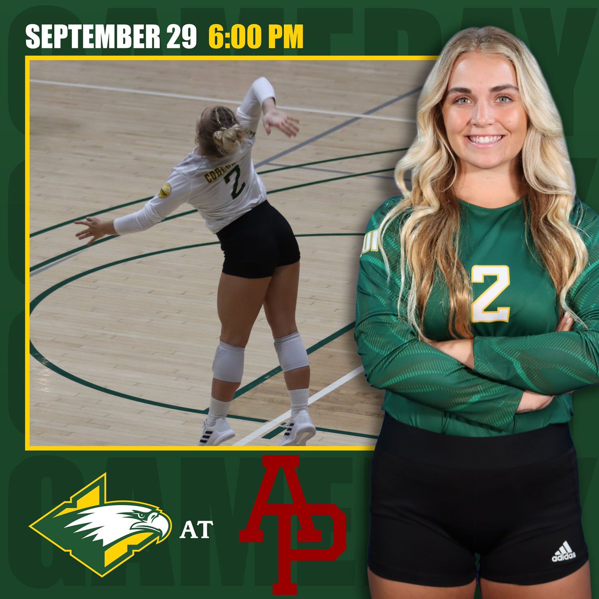 cuigoldeneagles's tweet photo. Volleyball faces off against APU #CUIWVB
π @APUCougars
β° 6:00 PM
π Azusa, CA
π₯ https://t.co/OXtxPmIBHI
π· Masks Required https://t.co/TXdzXlHcB8
