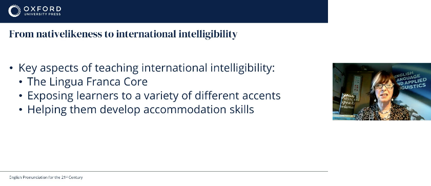 HelenTeachesEng's tweet photo. #Webinar @OUPELTGlobal #ELTTogether #EnglishPronunciation for the 21st Century
"Every speaker of English is entitled to an English-speaking identity. Pronunciation for international intelligibility can help combat #AccentPrejudice"
Jane Setter
#Nativespeakerism #ELTChat #ELT #EFL https://t.co/Ox7gJFsHTn