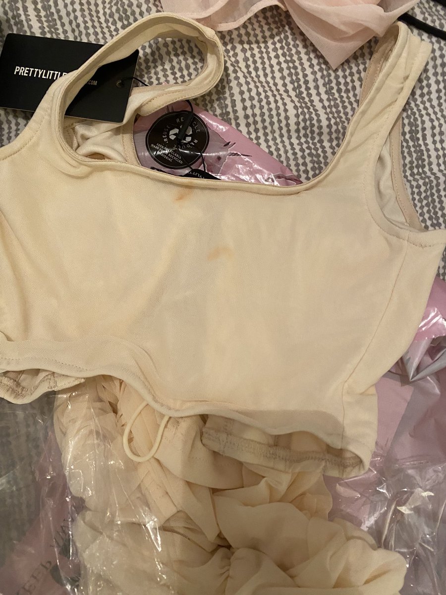 Just opened my parcel to a makeup stained top :( <a href="/OfficialPLT/">PrettyLittleThing</a>