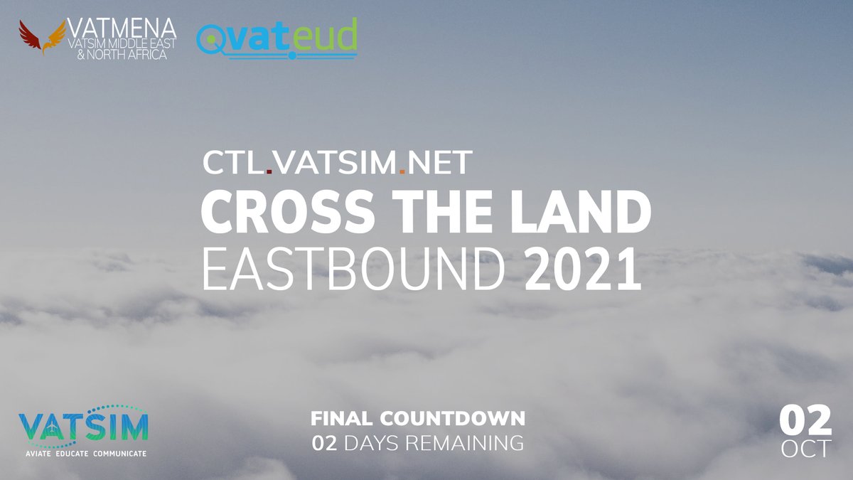 vatsimctl's tweet photo. ⚠️76 Slots remain out of the 640!
📅 2 Days remain before bookings close on the 1st of October @ 2359z!
🖱️ Book now over https://t.co/4pUcfhkzJ3!
#vatsim #vatsimevents #myctl2021 https://t.co/gniXvyU9EA