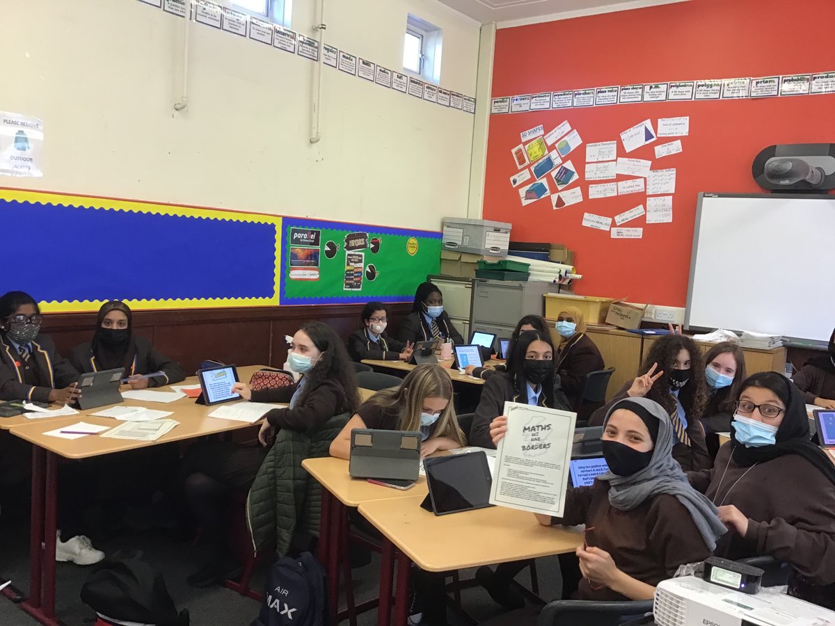 ndhsmaths's tweet image. S2 girls @ndhsglasgow are working hard to solve this year’s Maths Wi Nae Borders problems. Excellent team work. @MathsWNBorders #MathsWeekScot