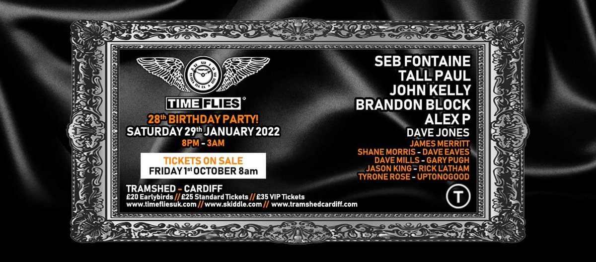 Time Flies (@timefliesuk) on Twitter photo Next Big Party announced! Tickets go on sale this coming Friday at 8am! β¦<a href="/TramshedCF/">Tramshed Cardiff</a>β© β¦<a href="/DJTallPaul/">DJ Tall Paul</a>β© β¦<a href="/sebfontaine/">seb fontaine (Reflekt)</a>β© β¦<a href="/Brandonblock/">Brandon Block</a>β© β¦<a href="/djdaveeaves/">Dave Eaves</a>β© Next Big Party announced! Tickets go on sale this coming Friday at 8am! β¦<a href="/TramshedCF/">Tramshed Cardiff</a>β© β¦<a href="/DJTallPaul/">DJ Tall Paul</a>β© β¦<a href="/sebfontaine/">seb fontaine (Reflekt)</a>β© β¦<a href="/Brandonblock/">Brandon Block</a>β© β¦<a href="/djdaveeaves/">Dave Eaves</a>β©