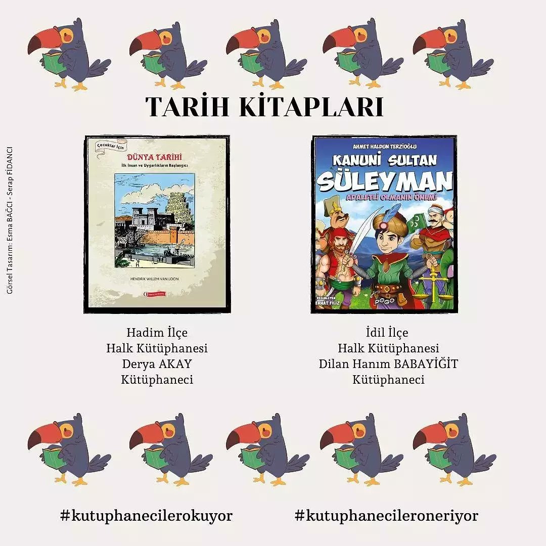 📍Kütüphaneciler bu hafta tarih konulu Çocuk Kitapları okuyor ve öneriyor.
Keyifli okumalar dileriz. 

#kutuphanecilerokuyor 📚
#kutuphanecileroneriyor