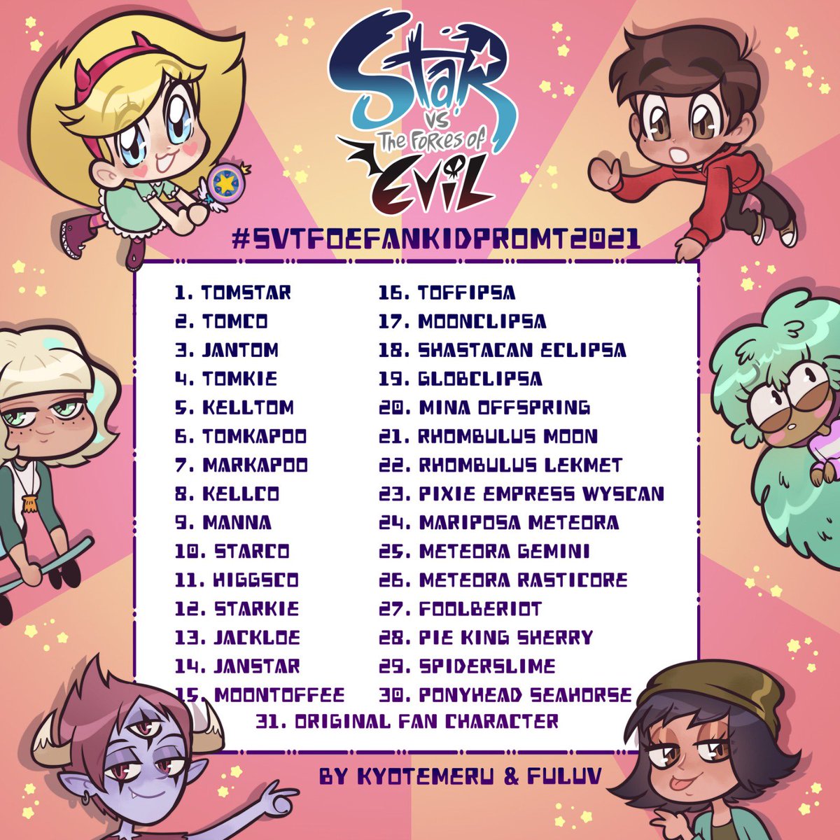 AYO NEW SVTFOE EVENT DROPPED✨
for the fandom, by the fandom!
Me and @_fuluv_ present #svtfoefankidprompt2021 !!!
(Details will be added on thread)
#svtfoe #starvstheforcesofevil