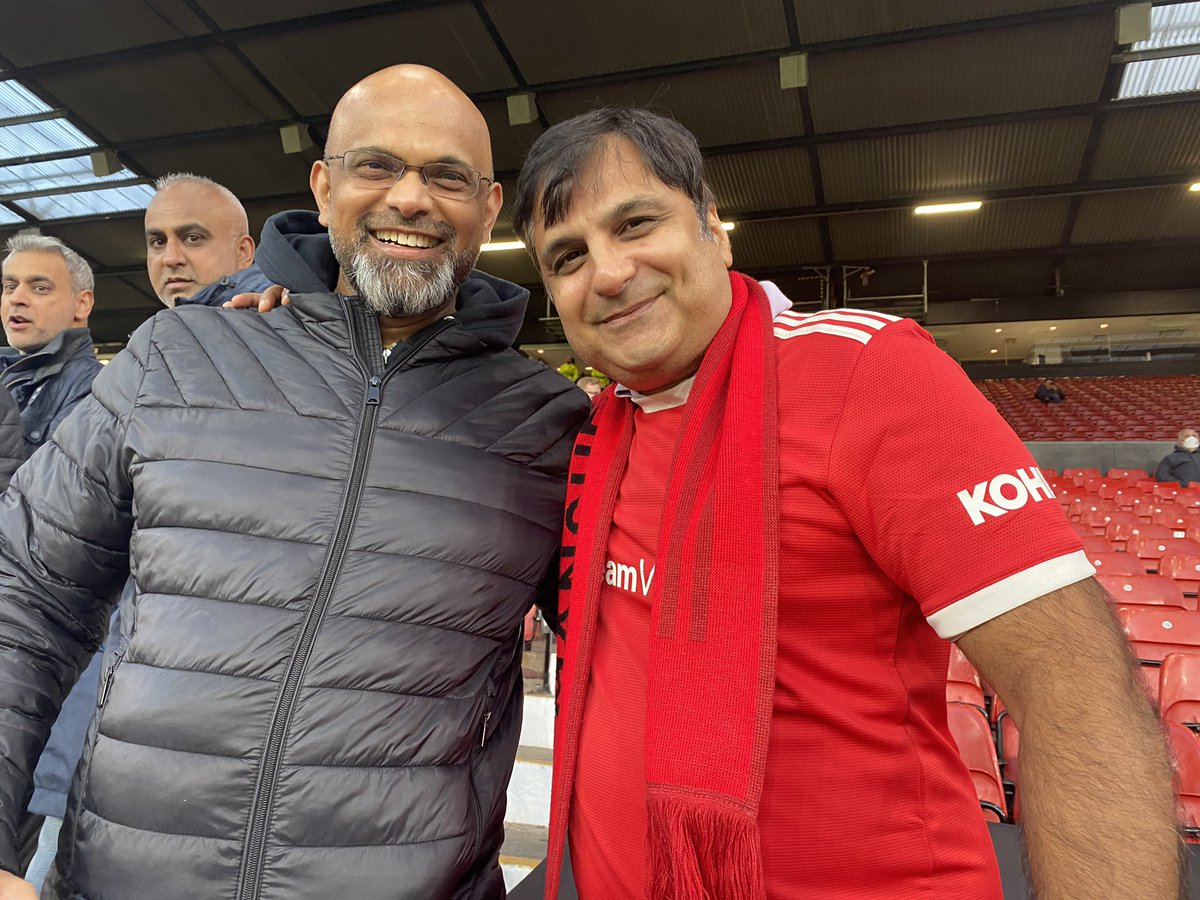 Couple of lifelong fans from Lancashire. They came to games as teenagers. Stopped going because of racism in the 80s. It was scary. Came back 2018. Now back and loving it. Says MUFC fans very inclusive. “We feel like we belong now.”