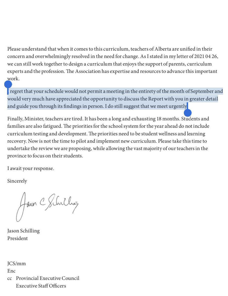 .<a href="/jkenney/">Jason Kenney 🇨🇦🇺🇦🇮🇱</a> Alberta Teachers studied the UCP curriculum and gave it an “F”. Education minister <a href="/AdrianaLaGrange/">Adriana LaGrange</a> gets an “F” for attendance. Too busy to meet with experts. 
PARENTS, this is MUST READ. Our kids’ future is at stake. #abed #AbLeg #abpoli