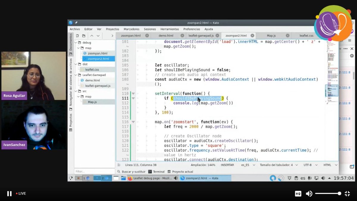 Very instructive (and funny as well) live coding session of <a href="/LeafletJS/">Leaflet</a>  at #FOSS4G