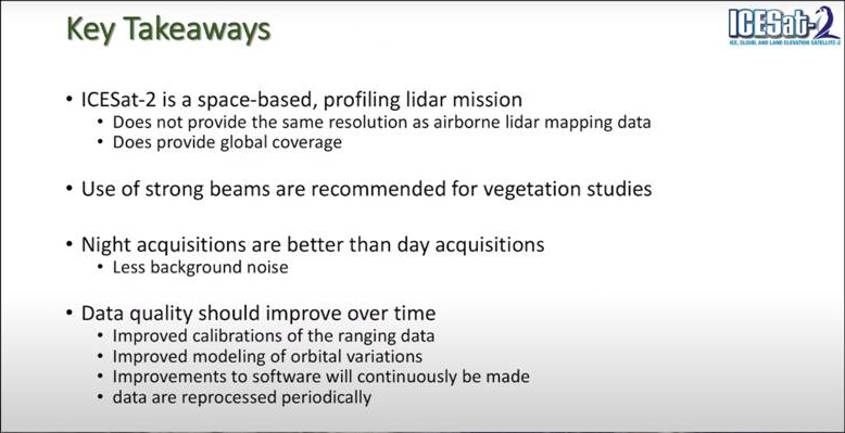 Joanne_C_White's tweet photo. Excellent keynote by Dr. Amy Neuenschwander @longhornglam on the use of #ICESat2 data for #forest applications @SilviLaser2021. Great primer on #ATL08 data and latest info on mission &amp; algorithm status, validation, and recommendations for data filtering. 
https://t.co/zPmefehWaj https://t.co/jFQJuEr1P9