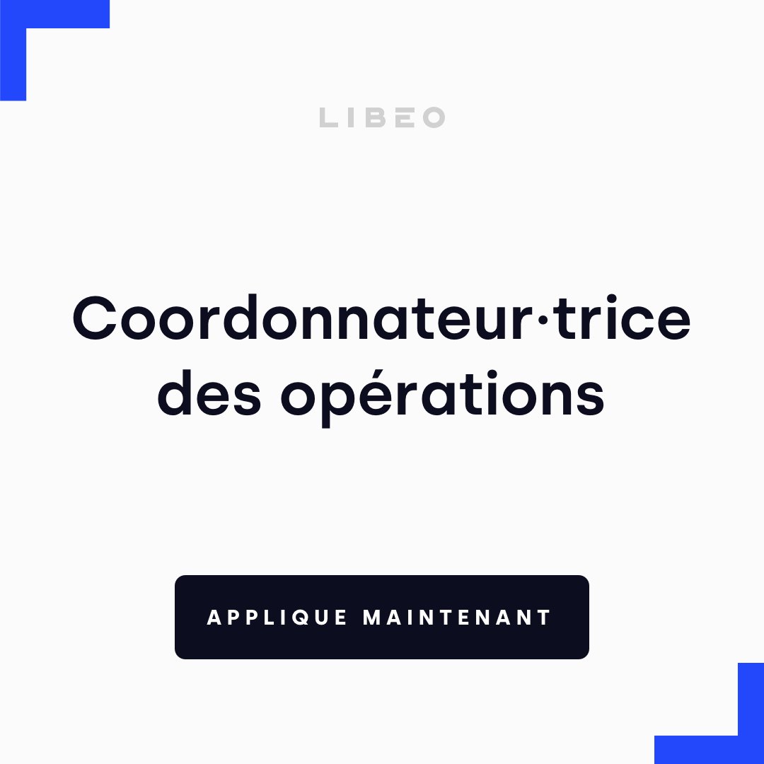 libeocom's tweet image. Tu as la passion du numérique et tu veux relever de nouveaux défis? 🔥

Libéo recherche quelqu’un comme toi pour combler des postes de Product Owner et de Coordonnateur-trice des opérations.

Postule maintenant ➡️ ow.ly/vAnN50GiROn

#LibéoVibe #carrière #emploi #web