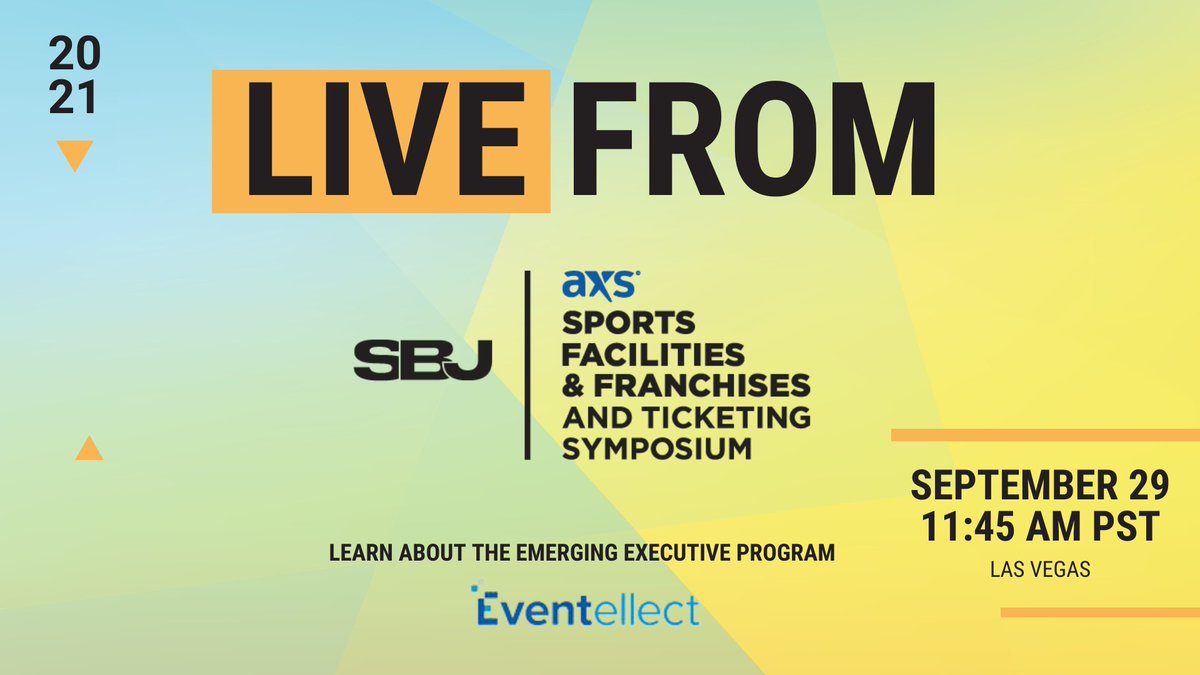 SBJ_Events's tweet photo. Head over to @sbjsbd's Instagram where we will be going live from #Vegas ๐ฒ
We will be talking to @eventellect Co-Founder @PRyanTexas about the partnership at #SBJSFF and their Emerging Executive program.
๐ฒ https://t.co/35f46SnizM https://t.co/S9VMAejxkZ