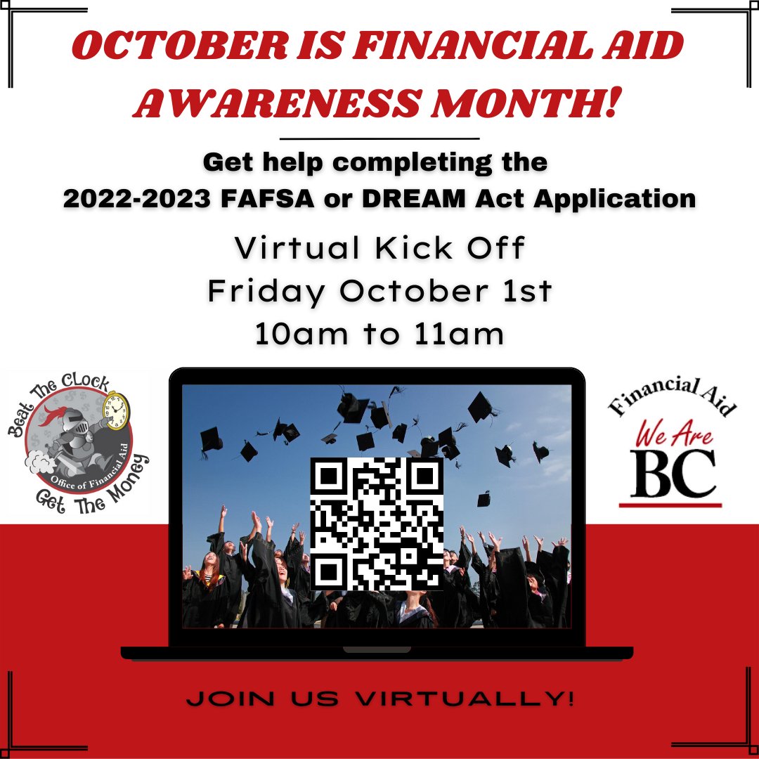 bc_faid's tweet photo. GET READY TO APPLY! #BeatTheClockGetTheMoney
What you will need:
- Student FSA ID or DREAM Act Login
- Student/Parent 2020 Tax Return and W2's
-Parent will need to provide signature for dependent students
See you there! π»π²π https://t.co/1WiUmSK4zf