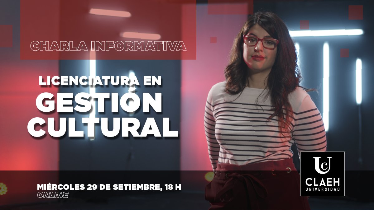 GestionClaeh's tweet photo. Hoy! Inscribite para conocer el programa académico de la Licenciatura en Gestión Cultural 👉 https://t.co/ZOlYTe1ZK0

¡En 2022 estudiá gestión cultural!

#Cultura #uclaeh https://t.co/YphcQhcL6w