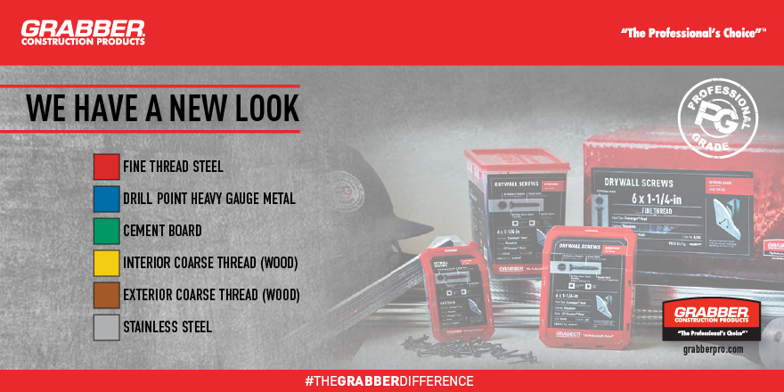 GrabberPro's tweet photo. Read a Grabber label lately? Grabber labels give you all the information you need to use the best fastener for your job. #TheGrabberDifference #GrabberPro #construction https://t.co/DDk5mG5kNx