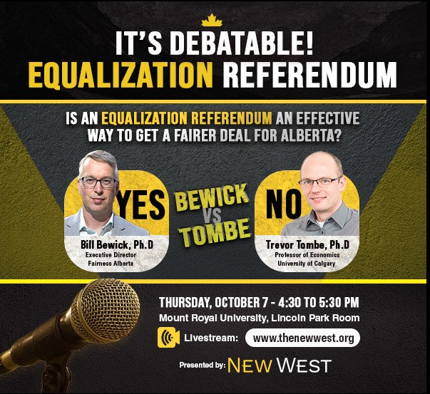EmmaLGraney's tweet photo. So anyway @trevortombe and @B_BewickPhD are having a fight to the death (or debate... whatever) about equalization on Oct. 7 🍿 #ableg https://t.co/0WhoekS2iL