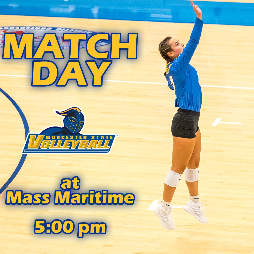 WSULancers's tweet photo. It's #matchday for volleyball!
β°: 5:00pm
π: Mass Maritime
#WeAreWorcester #wooVB https://t.co/H1FXuOBLYH