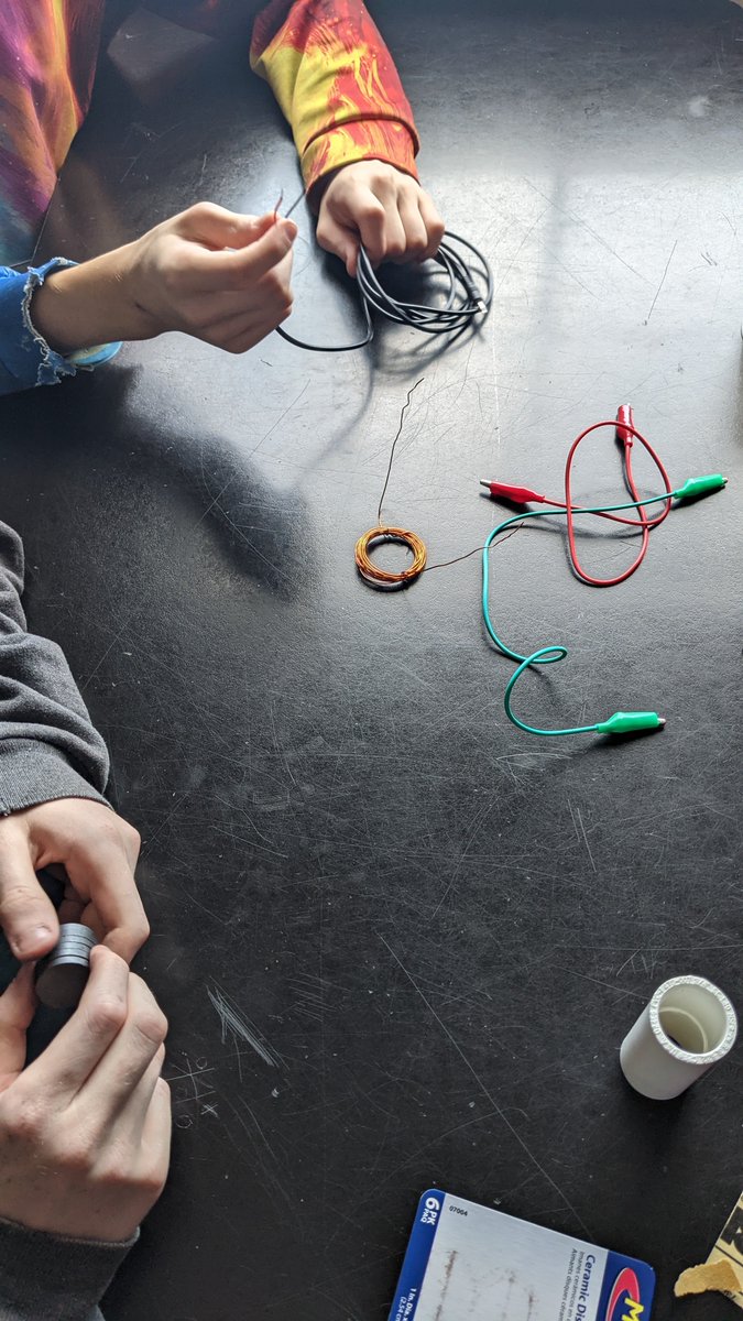 FutureSciTeach's tweet photo. Exploring the non- contact forces and the relationship between magnets and electromagnets in 8th Grade by building a speaker with: wire, magnets, plastic cup, alligator clips, sandpaper, and a Chrombook. @gmprincipal @TobiKilgore @KCSScience @ScienceIsFUN4us @OpenSciEd https://t.co/09eEvEHdmI
