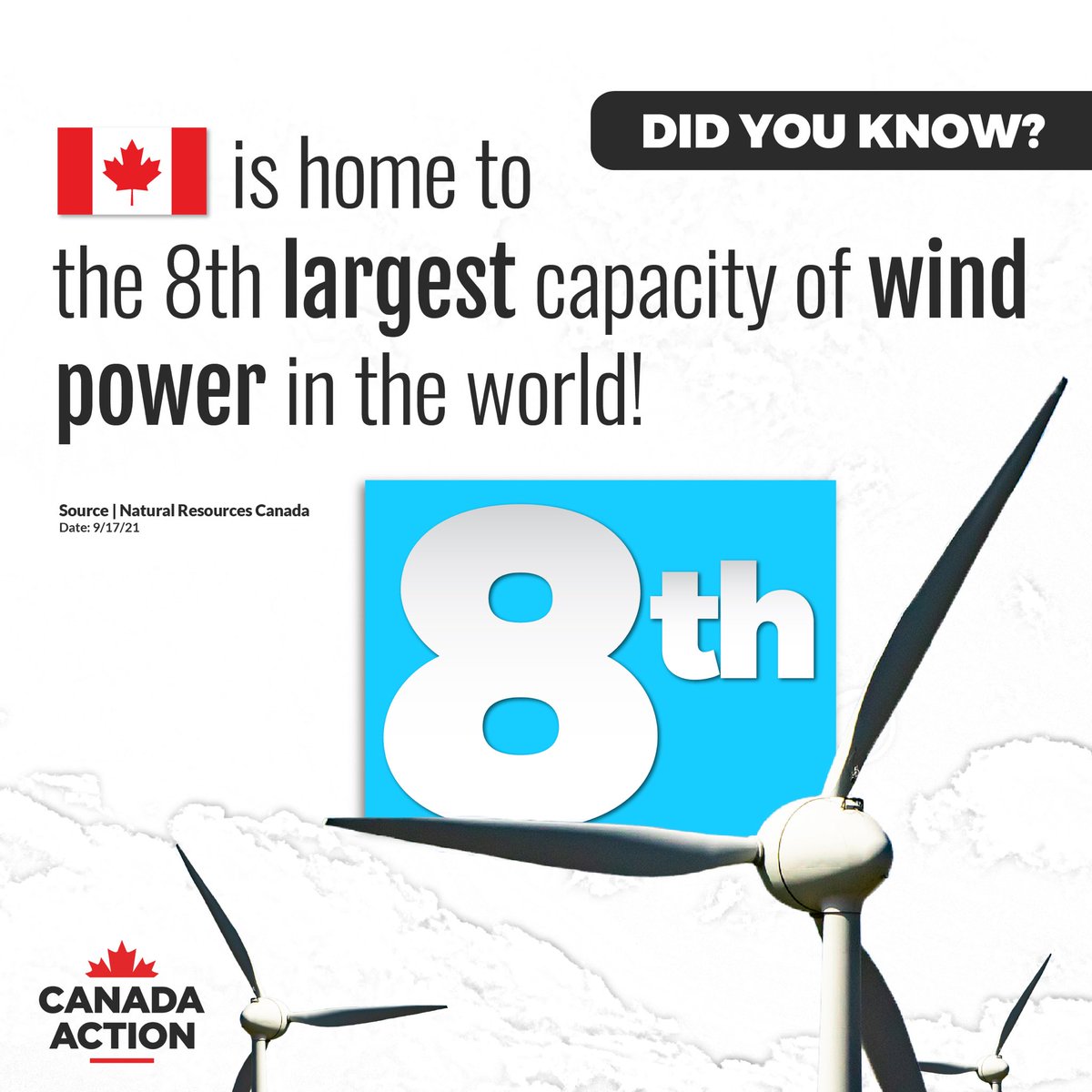 CanadaAction's tweet photo. #DidYouKnowCanada is a global leader in renewables, carbon capture, environmental protection, clean technology collaboration and protecting worker safety. 

#ClimateAction
#ClimateActionCanada
#ClimateActionNow https://t.co/U8Yrq9lXrs