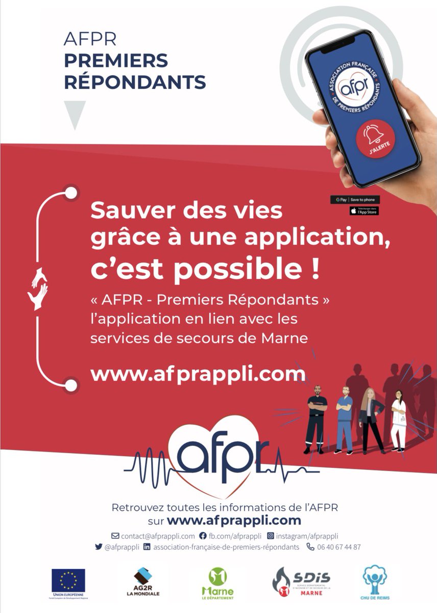 #JournéeMondialeDuCoeur ❤️
Suite à un arrêt cardiaque 💔, chaque minute sans réanimation fait perdre 10% de chance de survie à la victime. Pour apportez une réponse rapide, devenez premiers répondants 👋🏼 Téléchargez l'application "AFPR - Premiers Répondants"📱
📸©Romain Berthiot