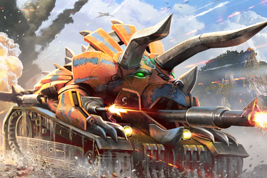 WorldWarRising's tweet image. BEWARE!
The Dinotank is always rampaging! Make sure you aren&apos;t in its path!