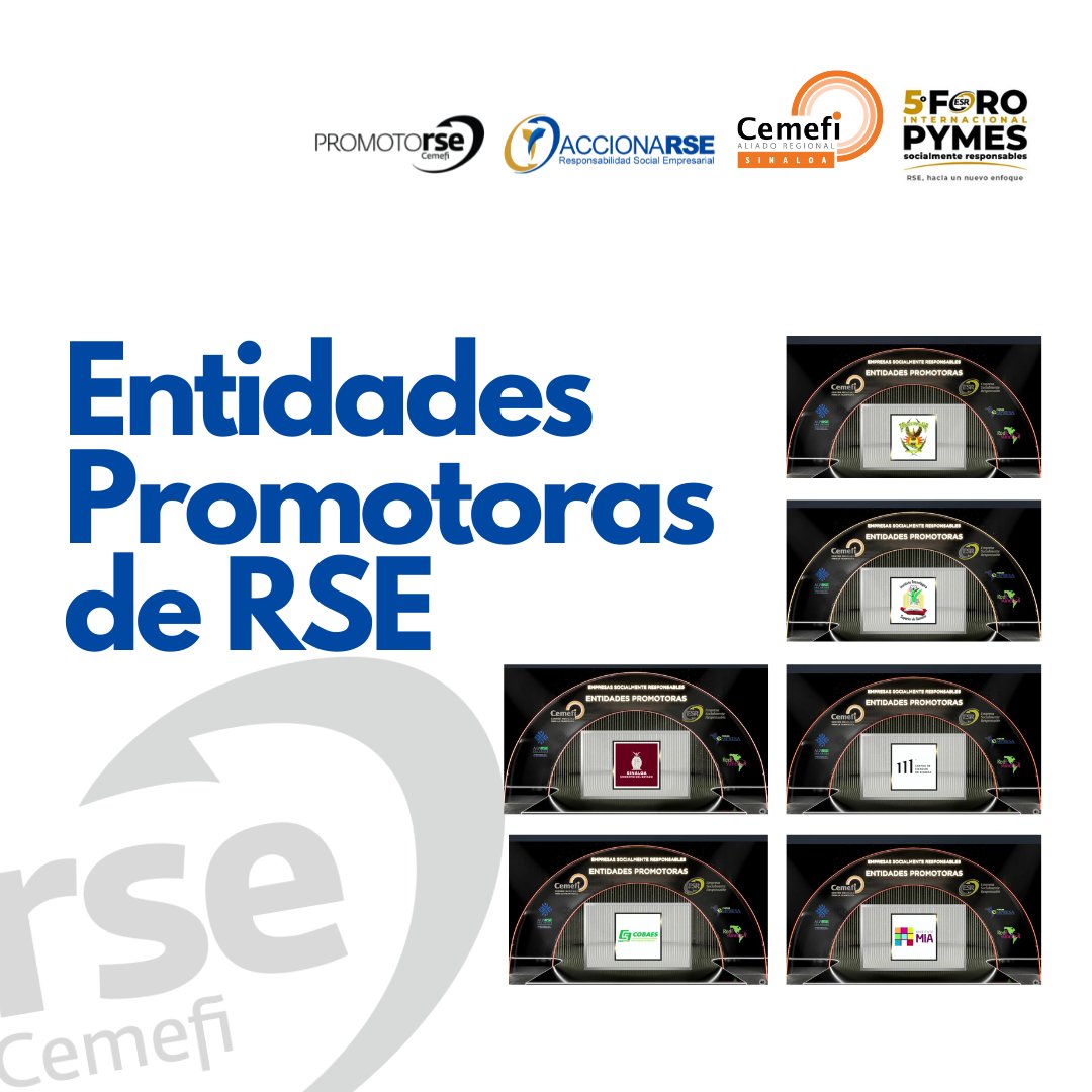 Estamos muy contentos de trabajar de la mano de las entidades promotoras de RSE ¡Enhorabuena!✅👏🏼🏅 
#comunidadaccionarse #promotorse #responsabilidadsocial #Foropymes #RSE @CemefInforma <a href="/cemefi_org/">cemefi</a>