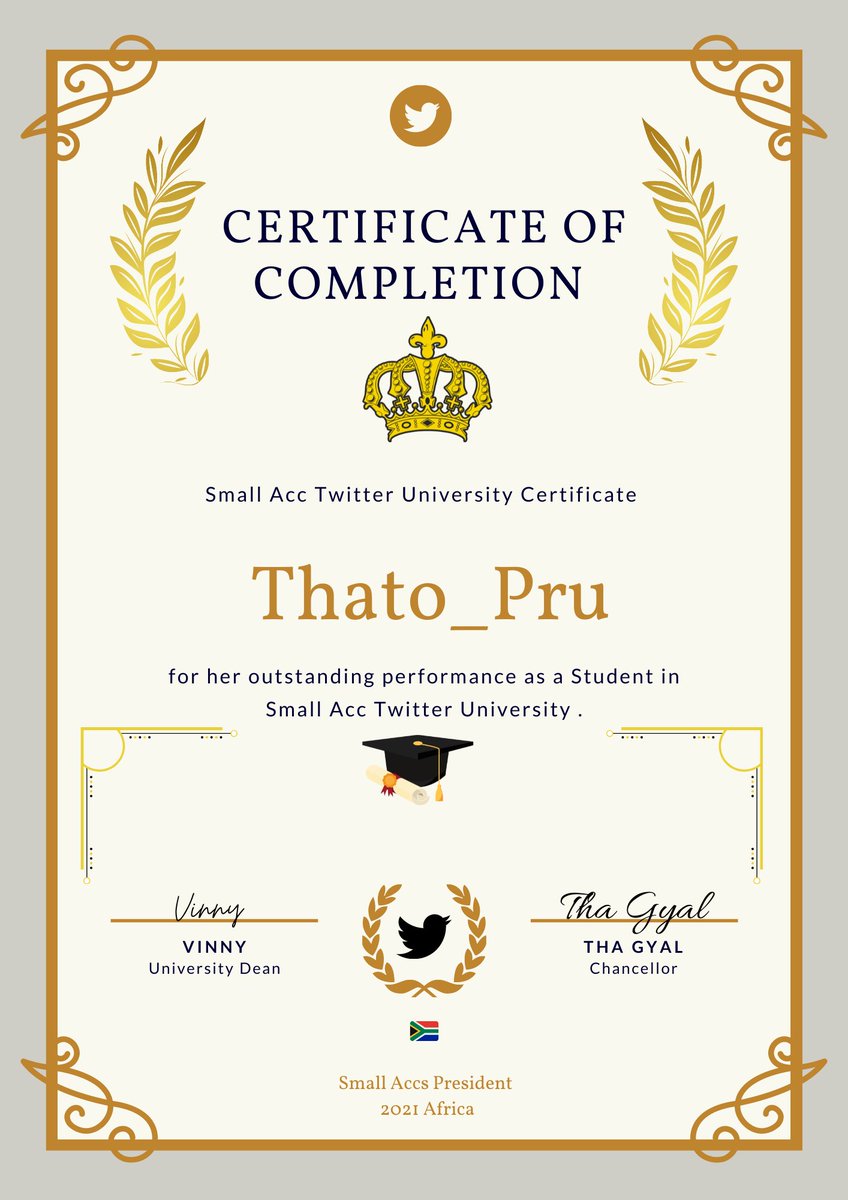 Thato_Pru's tweet photo. It's graduation day congratulations to everyone ๐๐
#SmallAccGraduation https://t.co/ImmtKoXiAf