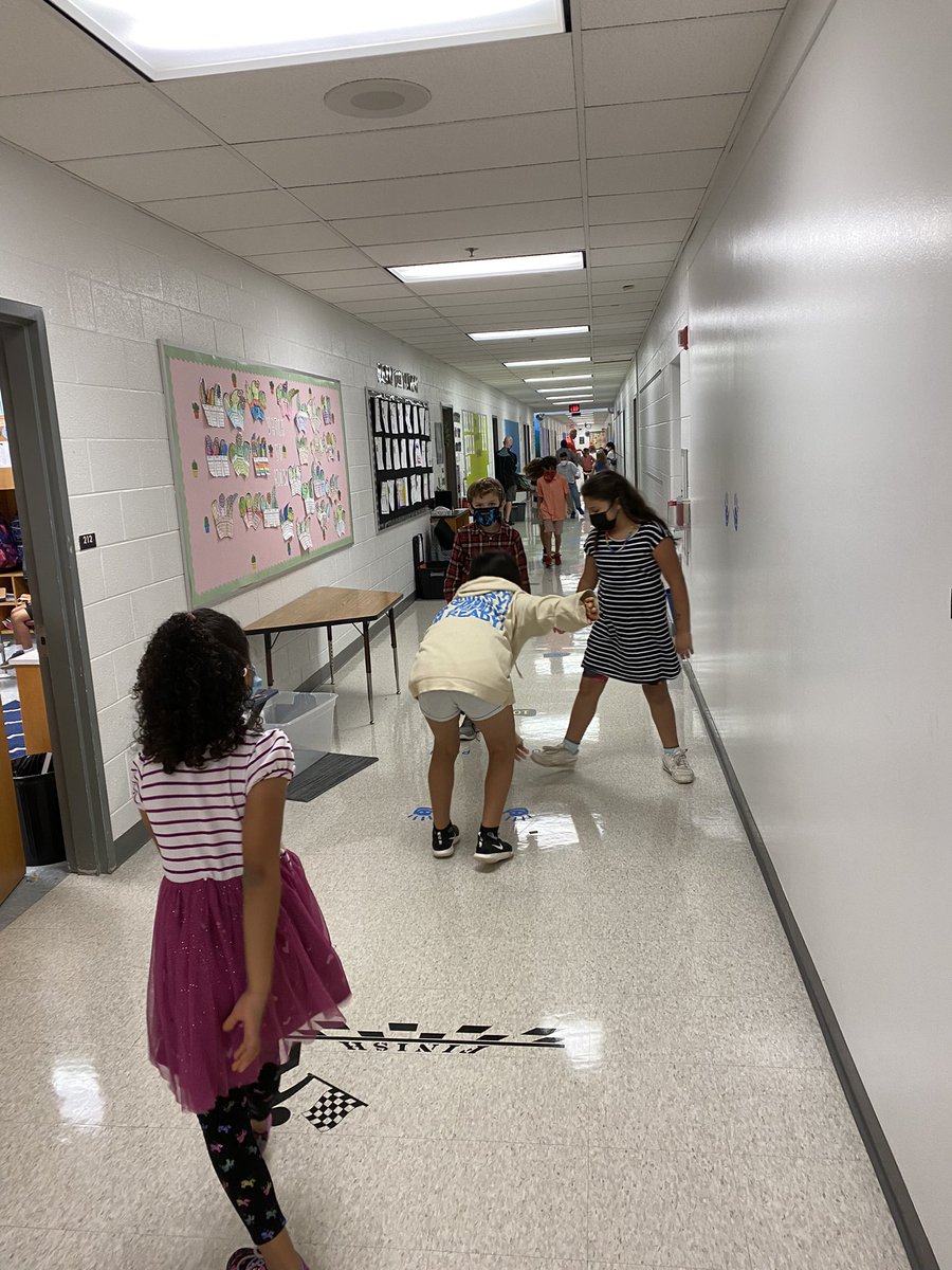centrevillees1's tweet photo. Our students are loving our Sensory Hallway! #mindfulness #SEL #movementintheclassroom @jtdouds https://t.co/wPAifHSUDx