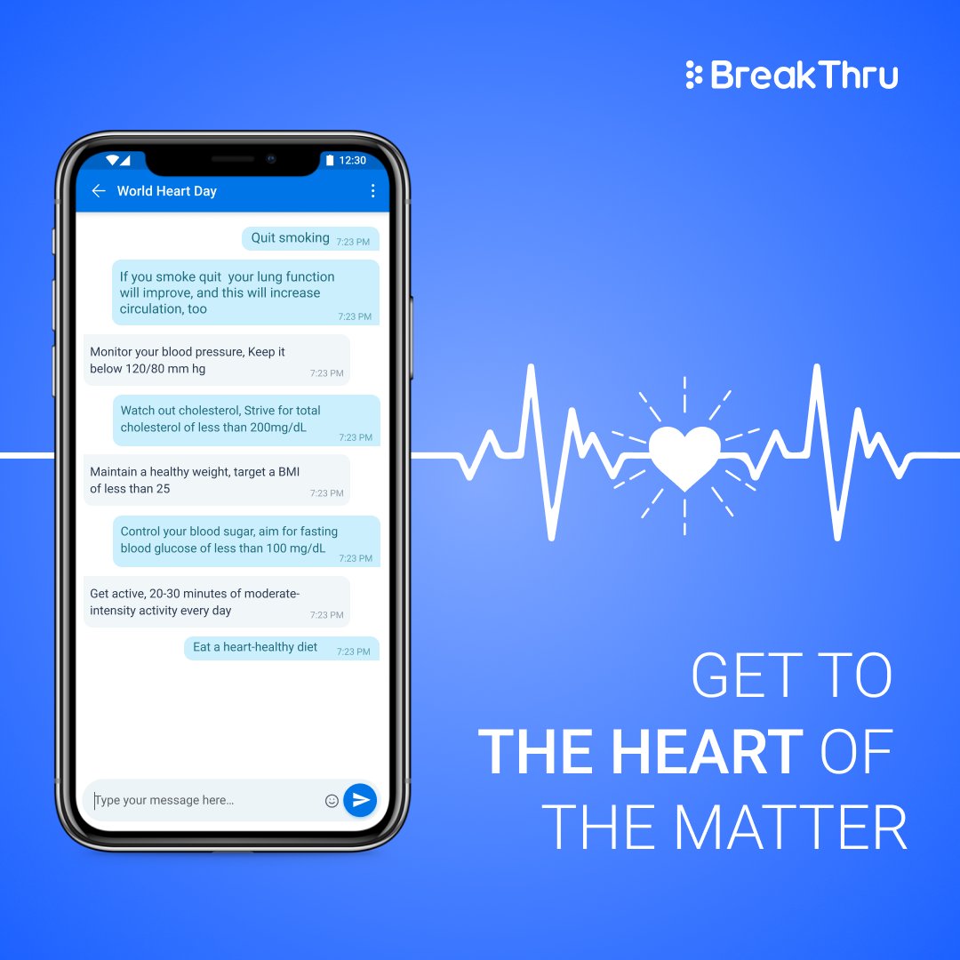 BreakThruPK's tweet photo. This world heart day, make sure to promise yourself to do your bit every day in order to keep your heart happy and healthy. It is a journey where you need to take the steps every day.

#worldheartday #hearthealth #healthylifestyle  #worldhealthorganization #fitness #breakthru https://t.co/XaqNQKiWBx
