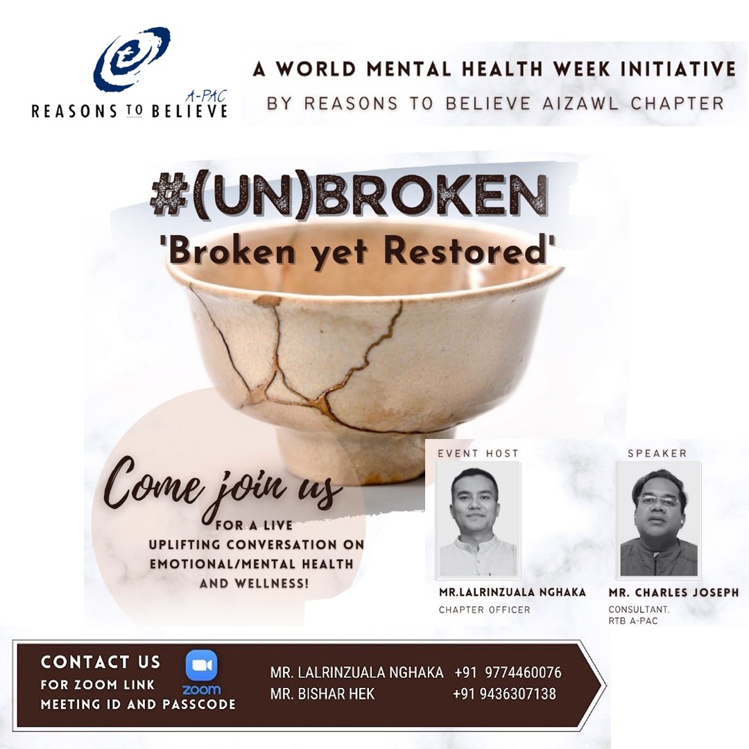 RTBAPAC's tweet photo. As we approach the World Mental Health Day, the Aizwal Chapter of RTB Asia Pacific is organizing an insightful and uplifting "Conversation on Emotional and Mental Well-being" with Mr.Charles Joseph (MSc Psychology &amp; MPT Cardio-pulmonary Physiotherapy) https://t.co/kVLWPG4von