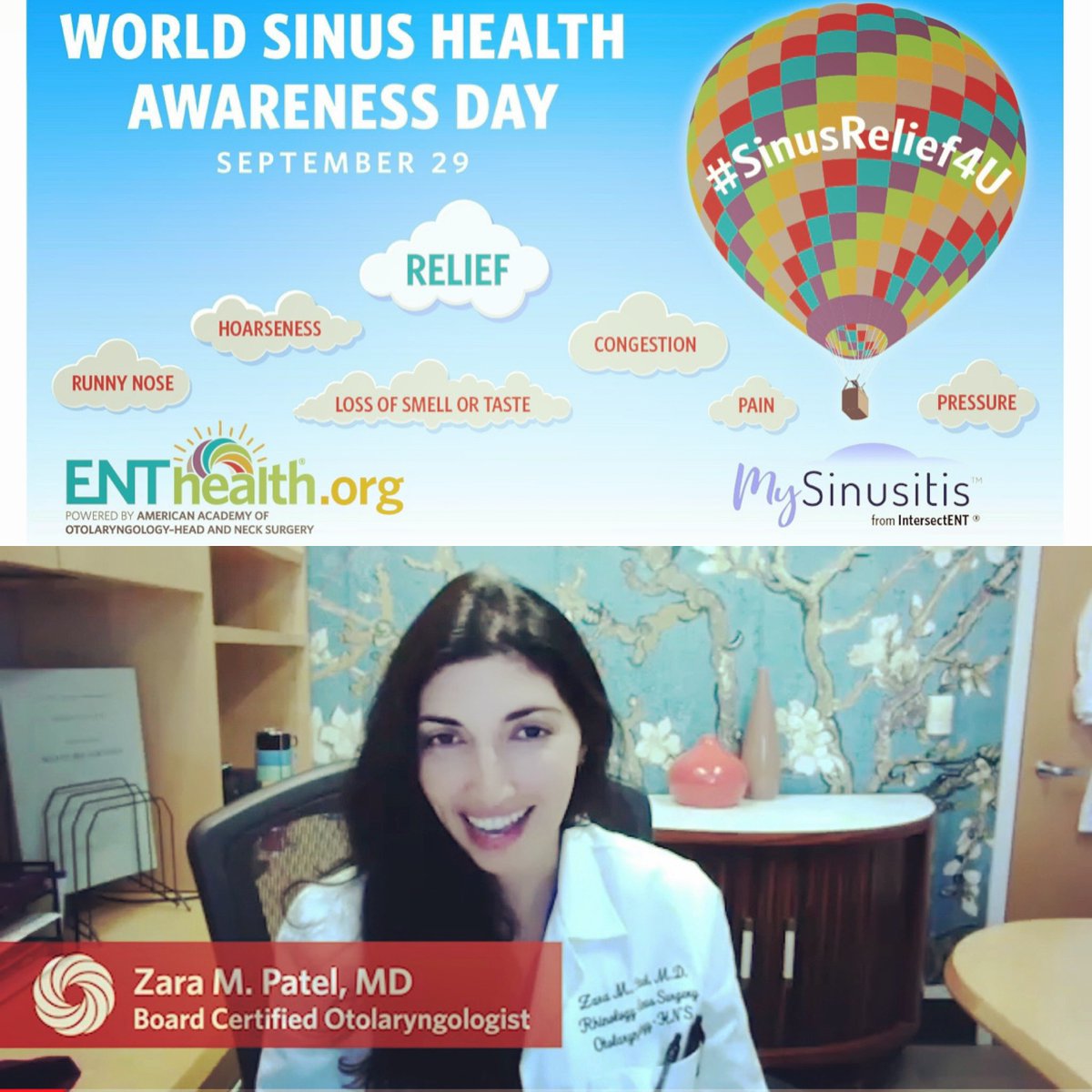 Zara M. Patel, MD (@zarapatel_md) on Twitter photo 🥳It’s World Sinus Health Awareness Day!! I’ve dedicated my entire career to the #sinuses and #skullbase because we can truly transform people’s lives!
Check out this webinar made especially for our #sinus patients with <a href="/AAOHNS/">AmAcadOtolaryngology</a>
youtu.be/MUpBPEKJr84
#MedTwitter #sinusitis 🥳It’s World Sinus Health Awareness Day!! I’ve dedicated my entire career to the #sinuses and #skullbase because we can truly transform people’s lives!
Check out this webinar made especially for our #sinus patients with <a href="/AAOHNS/">AmAcadOtolaryngology</a>
youtu.be/MUpBPEKJr84
#MedTwitter #sinusitis