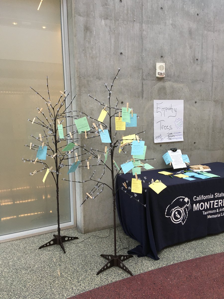 VPAAEmerita's tweet photo. Please visit the "Empathy Trees" in the CSUMB Library. Share your sentiments and read those of others: how you cope/persevere with the pandemic, how you feel about being on campus. #SupportEachOtter, #CSUMB https://t.co/7soAmkMtQm