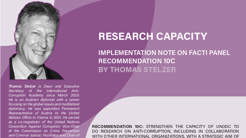 FACTI Panel members wrote implementation notes to guide #FinancialIntegrity progress using the FACTI recommendations:

Here, Thomas Stelzer goes into detail about how to improve #anticorruption research capacity with cross-institutional collaboration. 

factipanel.org/documents/impl…