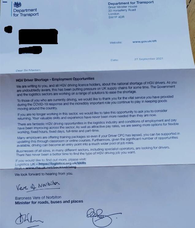 MartineMavi's tweet photo. LYNDIS BUCHANAN: My son-in-law received this today - He left HGV driving a few years ago & is now a qualified crane operator, he is not tempted to go back #WTAFF #JohnsonHasFailedTheNation #JohnsonUnfitToGovern https://t.co/yCDHFWJMSz