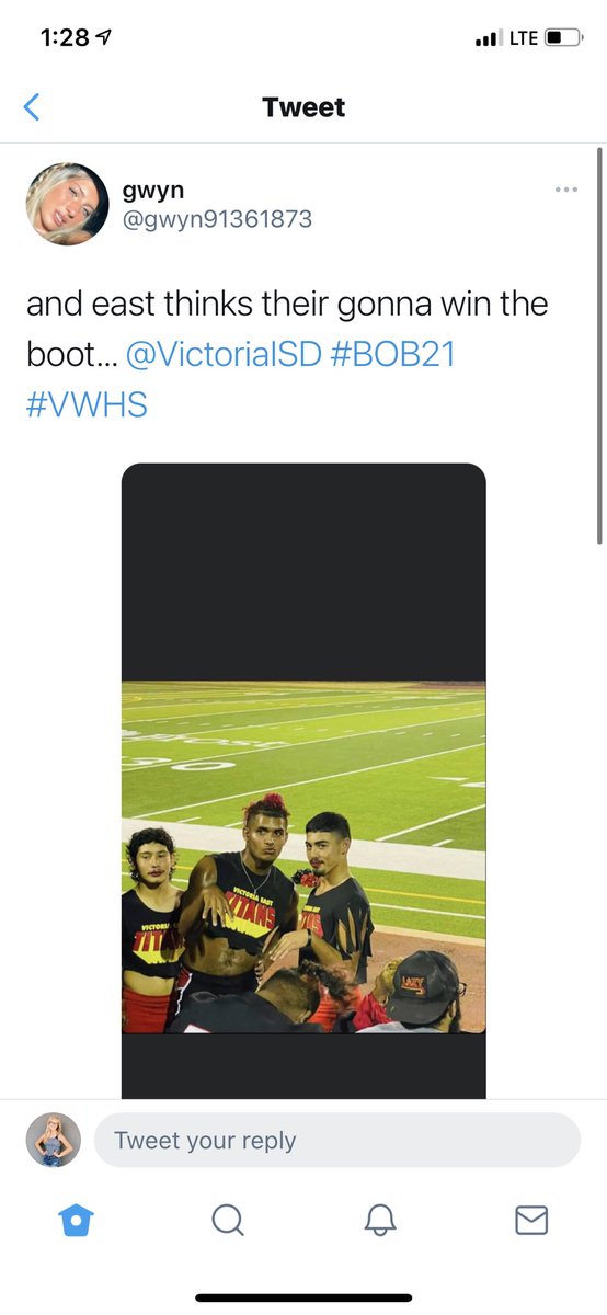 *they’re* girl fix your grammar before you talk about east!!! @VictoriaISD #bob21 #vehs